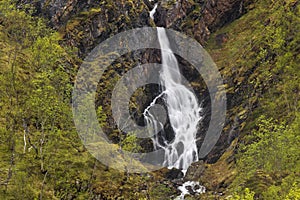 A beautiful big waterfall close to Tromso, northern Norway