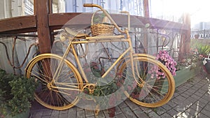 Beautiful bike for interior decoration photo