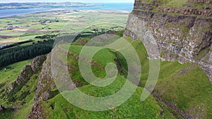 The beautiful Binevenagh mountain near Limavady in Northern Ireland, United Kingdom