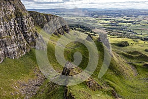 The beautiful Binevenagh mountain near Limavady in Northern Ireland, United Kingdom