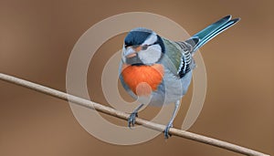 Beautiful bird seting on wood stick