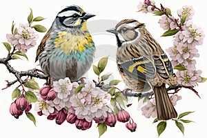 Beautiful Birds chirping Spring Season a symphony of beautiful birds chirping in the air.