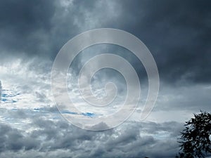 Beautiful black cloud wheather in rainy season