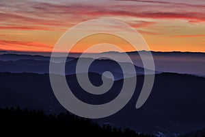 Beautiful Black Forest at sunset - Mummelsee, Germany