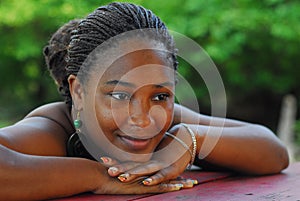 Beautiful Black Island Woman