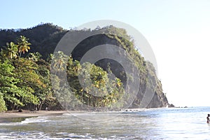 Anse Couleuvre Black Sand Beach Martinique Islands Caribbean Sea photo