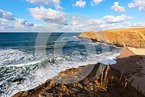 Beautiful Black Sea landscape near the village of Sinemorets, Veleka beach, Bulgaria