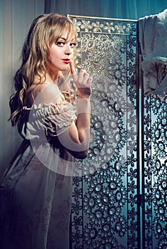 Beautiful blond woman