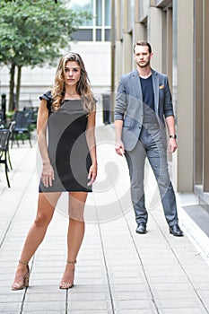 Beautiful Blonde Model has an Admirer