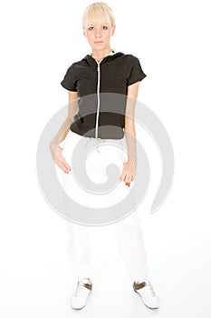 Beautiful blondy standing