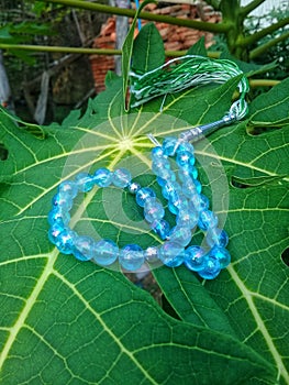 Beautiful blue color prayer beads 2