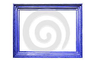 beautiful blue frame isolated on white background