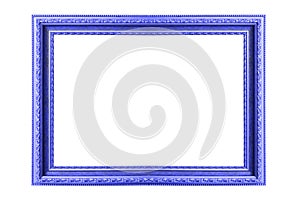 beautiful blue frame isolated on white background