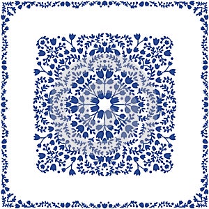 Beautiful blue headscarf pattern