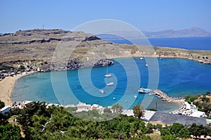 Beautiful blue laguna on Rhodes island