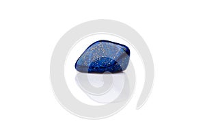 Beautiful blue lapis lazuli gem stone isolated