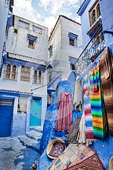 Beautiful blue medina of Chefchaouen in Morocco photo