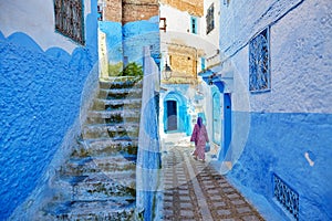 Beautiful blue medina of Chefchaouen, Morocco photo