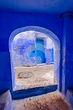 Beautiful blue medina of Chefchaouen town in Morocco