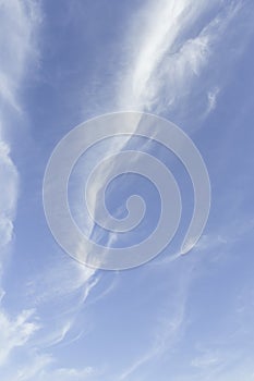 Beautiful blue sky with cirrus clouds