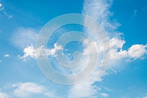 Beautiful blue sky with cloud and copy space