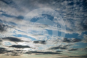 Beautiful blue sky and clouds natural background