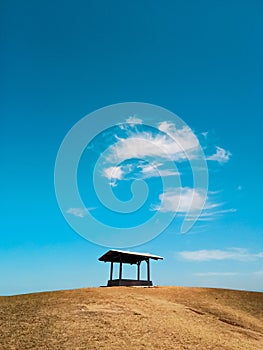 Beautiful blue sky with Gasebo