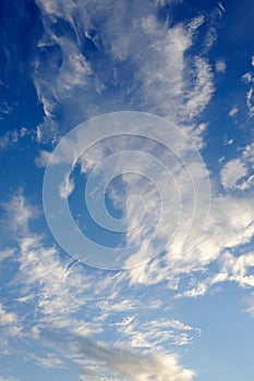 Beautiful Blue Sky with Strato-Cumulus Clouds photo