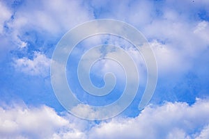 beautiful blue sky with thunderclouds. photo