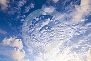 Beautiful blue sky with tiny cloud