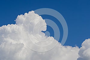 Beautiful blue sky with white clouds