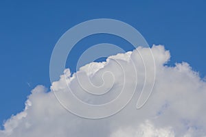 Beautiful blue sky with white clouds