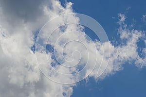 Beautiful blue sky with white clouds