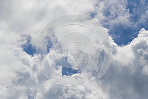 Beautiful blue sky with white clouds