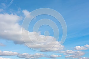 Beautiful blue sky with white clouds