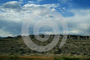 Beautiful blue sky with white clouds in Colorado, USA. photo