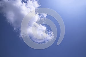 Beautiful Blue Sky With White Cloudy Dramatic Natural abstract background view