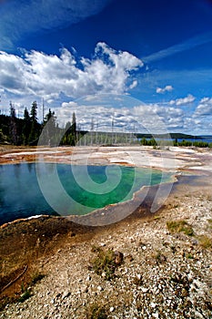 Beautiful Blue Yellowstone Hot Springs