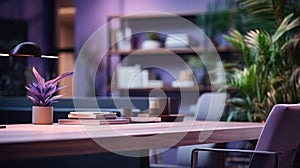 Beautiful blurred background of a light modern office interior