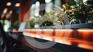 Beautiful blurred background of a light modern office interior