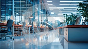 Beautiful blurred background of a light modern office interior