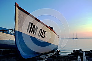 Beautiful boat on the beach