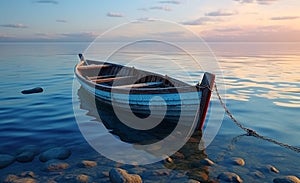 beautiful boat on the water of the sea