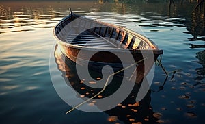 beautiful boat on the water of the sea