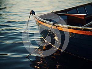 beautiful boat on the water of the sea