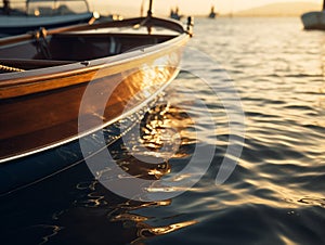 beautiful boat on the water of the sea