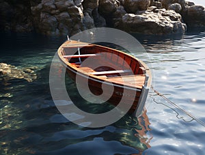 beautiful boat on the water of the sea