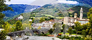 Beautiful Bobbio village,Piacenza province,Italy. photo