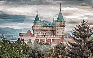 Beautiful Bojnice castle in Slovakia