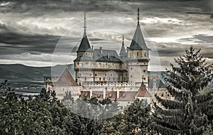 Beautiful Bojnice castle in Slovakia